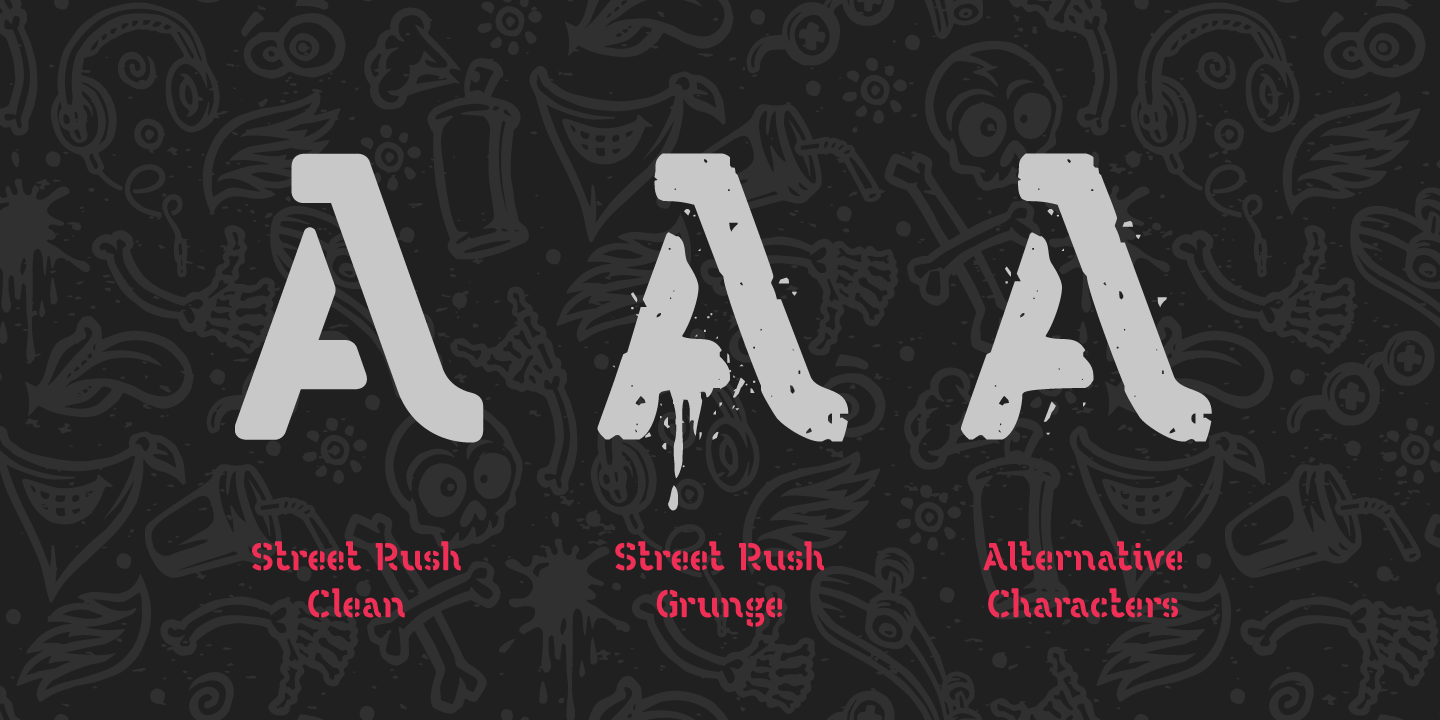 Beispiel einer Street Rush-Schriftart #5